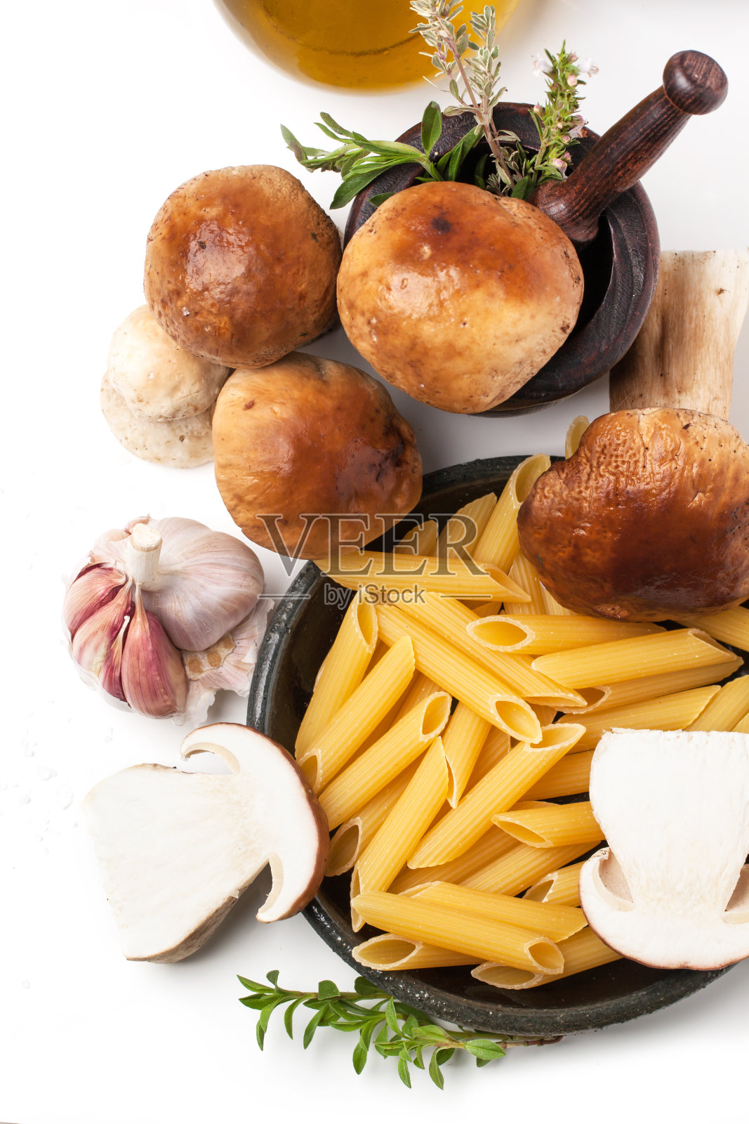 意大利面菇照片摄影图片