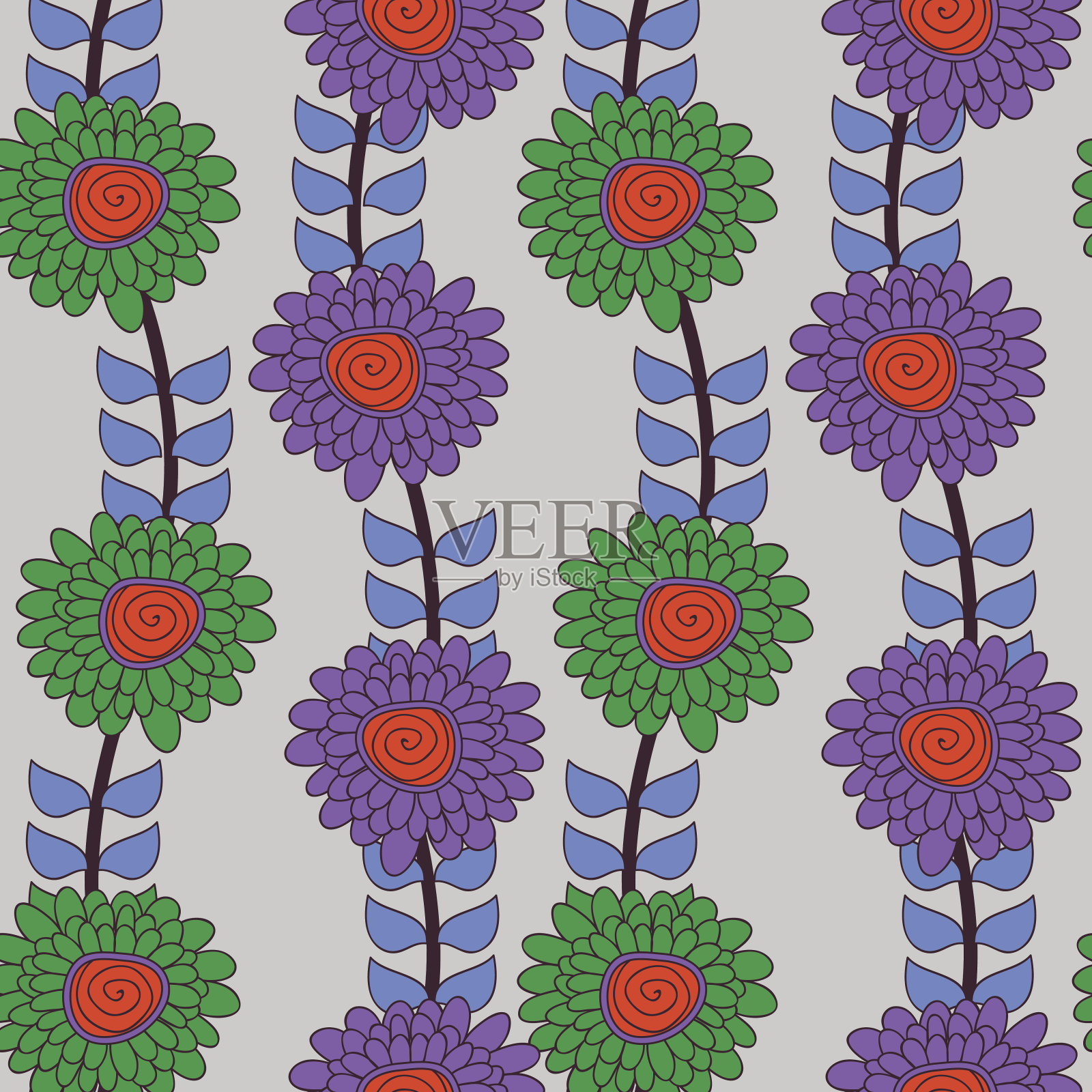 花的背景插画图片素材