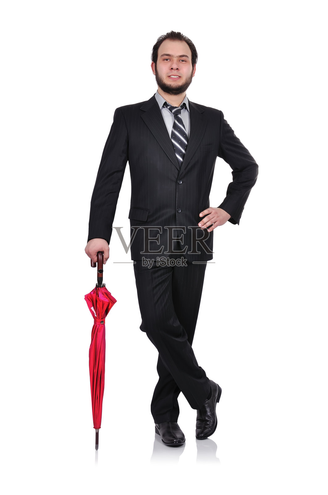 商人和雨伞照片摄影图片