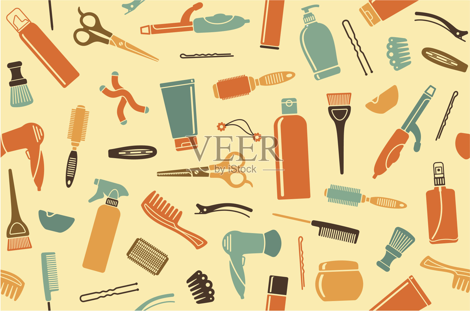 理发师的背景插画图片素材