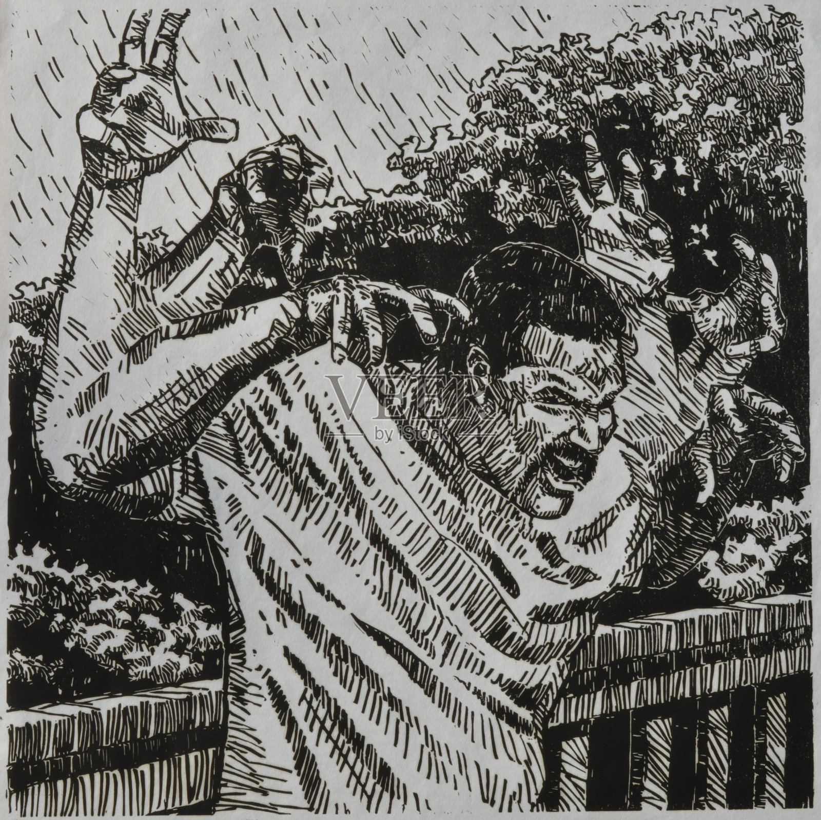 浮夸插画图片素材