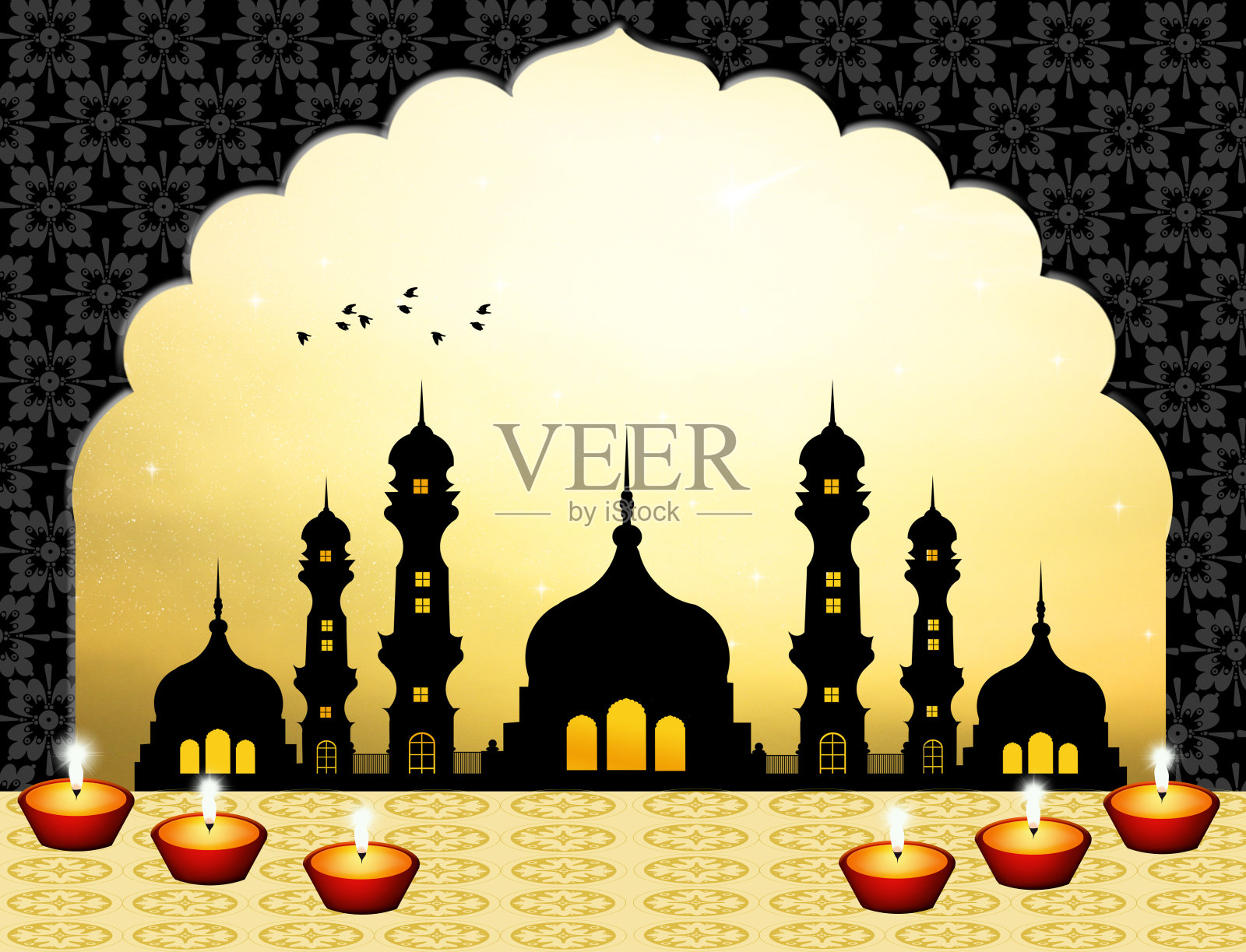 清真寺插画图片素材