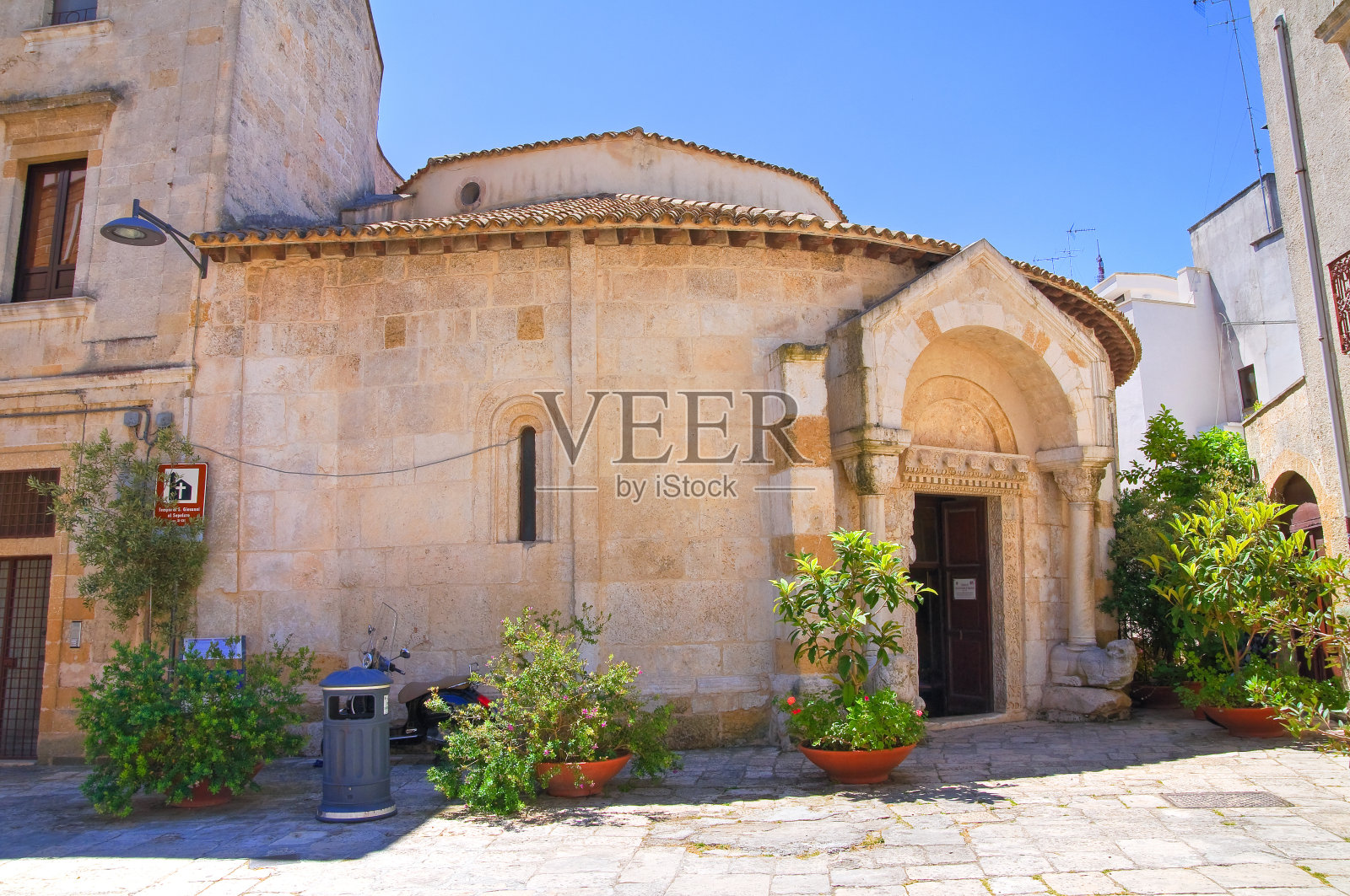 圣乔凡尼·阿尔·塞波克罗教堂。布林迪西。Puglia。意大利。照片摄影图片