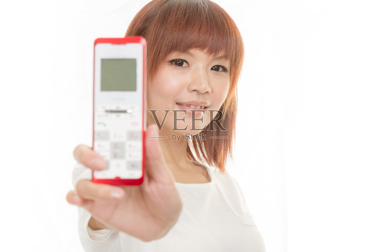 有无绳电话的女人照片摄影图片