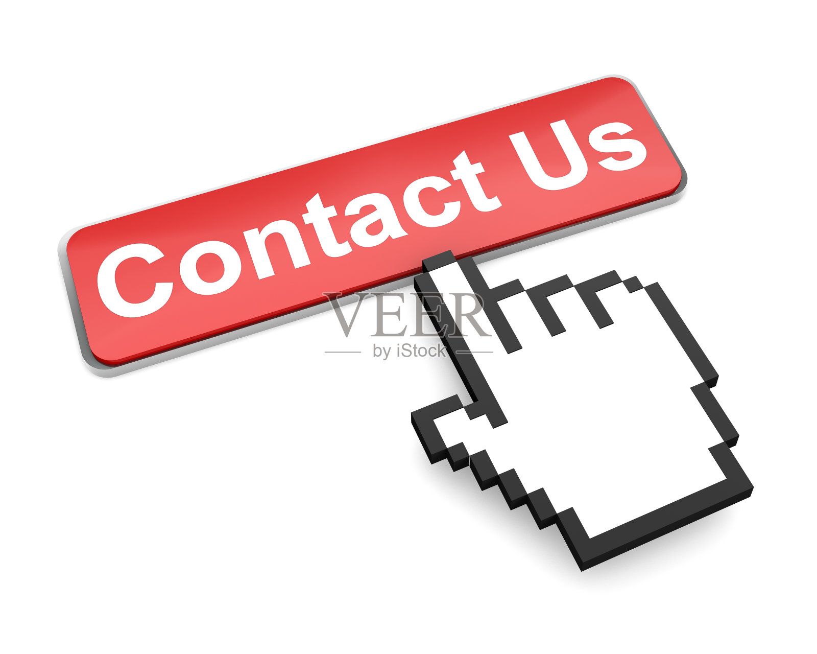 鼠标点击“联系我们”按钮照片摄影图片