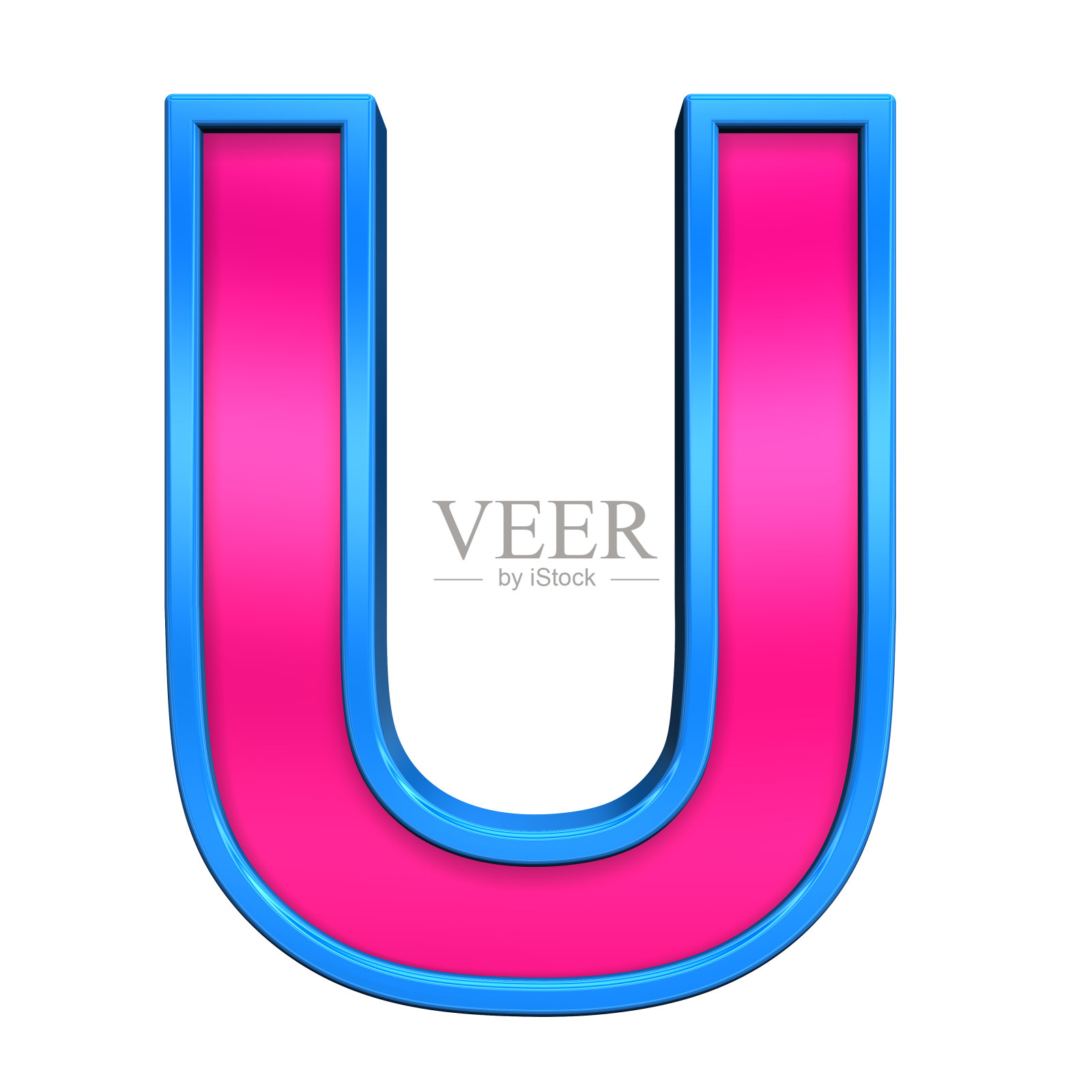 一个字母从粉红色与蓝色框架字母表集照片摄影图片