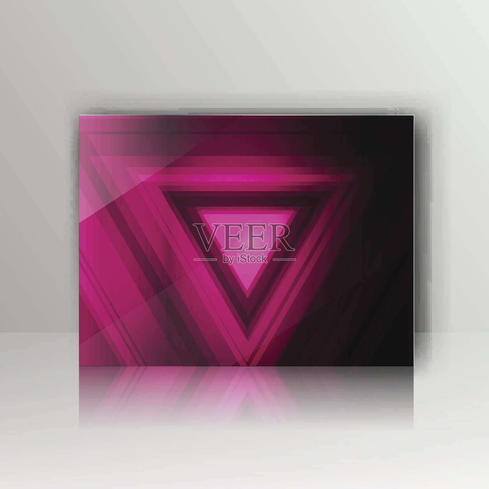 具有抽象几何背景的卡片插画图片素材