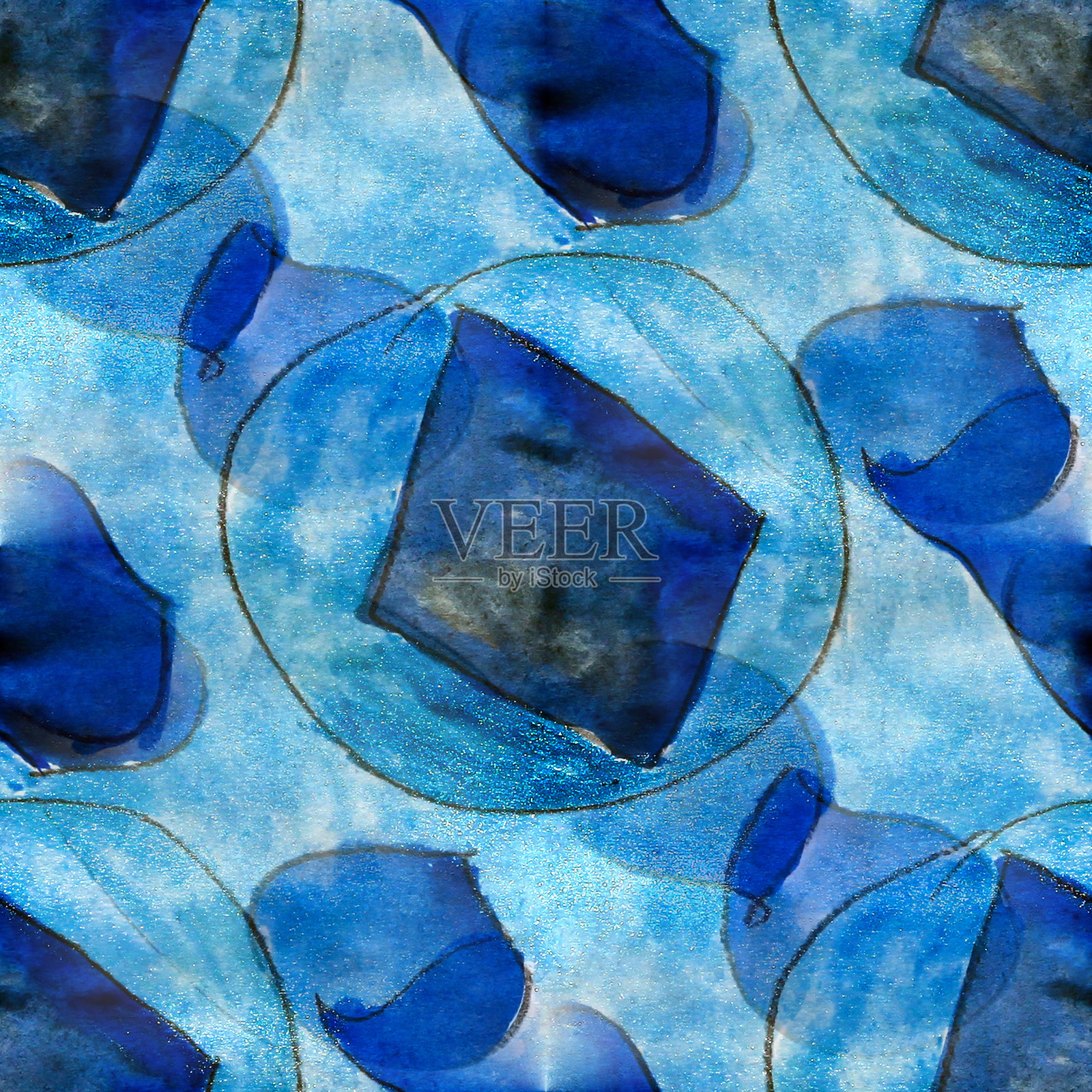 墨不朱蓝、圆不朱、纹路不朱不朱纹理孤立不朱插画图片素材