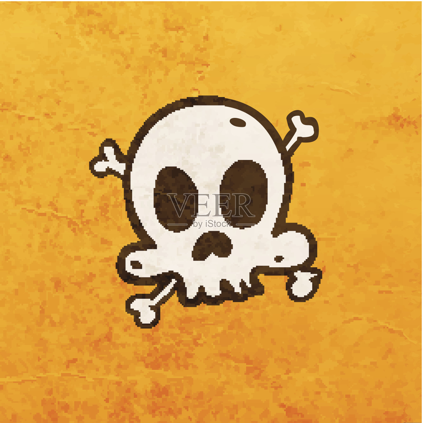 头骨和交叉骨骼插画图片素材