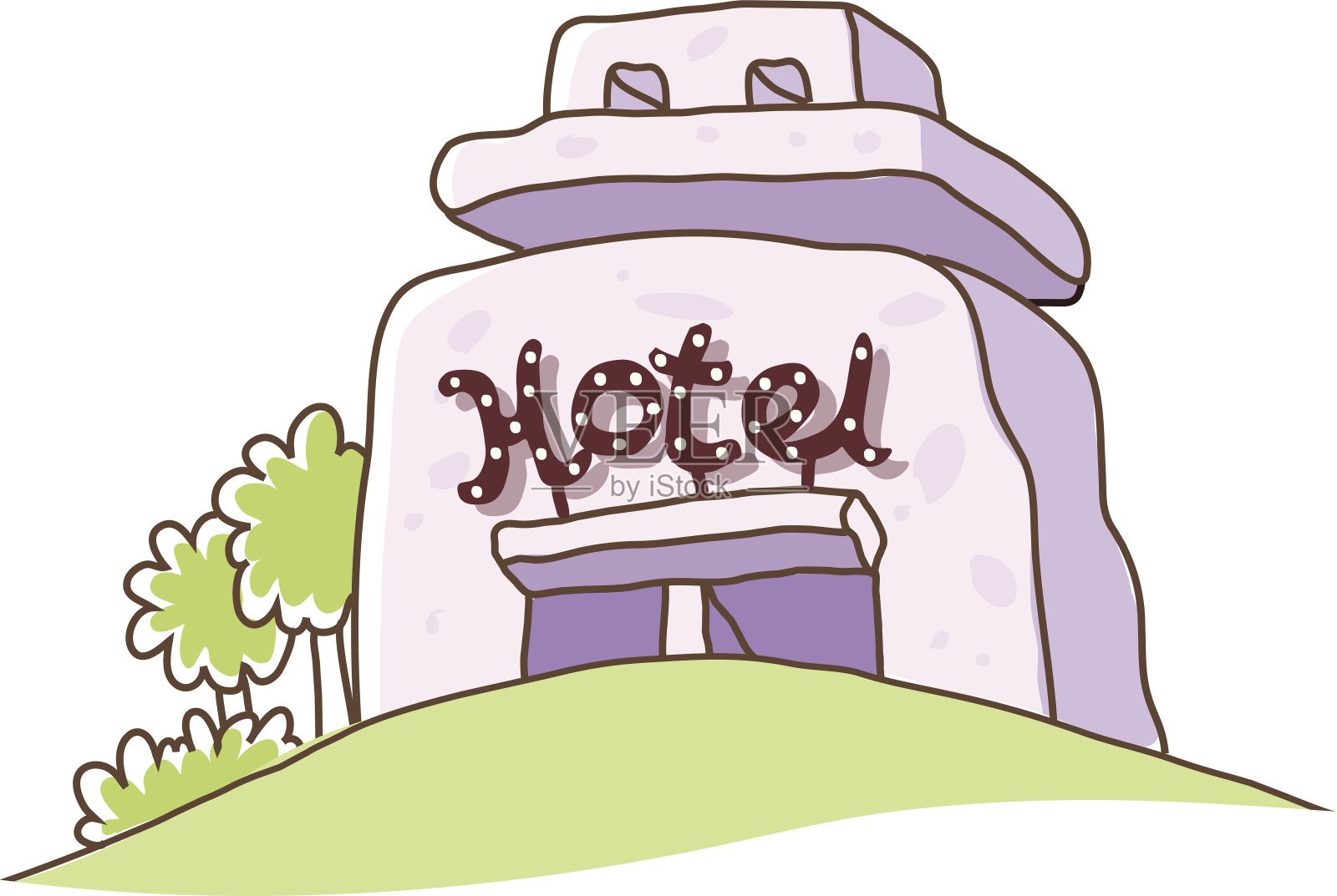 图标的酒店插画图片素材