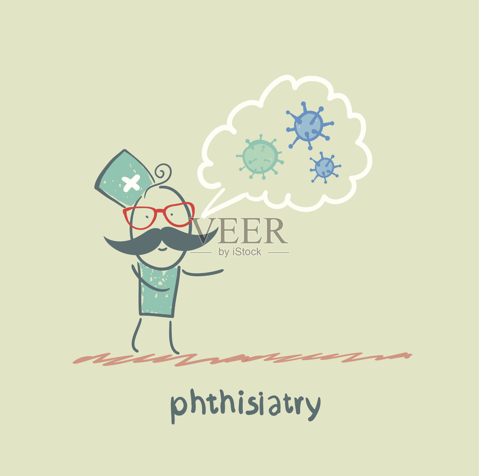 肺结核说的是细菌插画图片素材