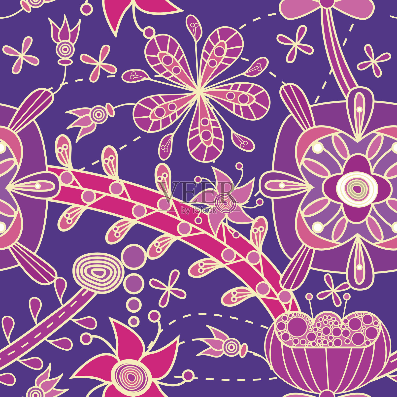 花的背景插画图片素材