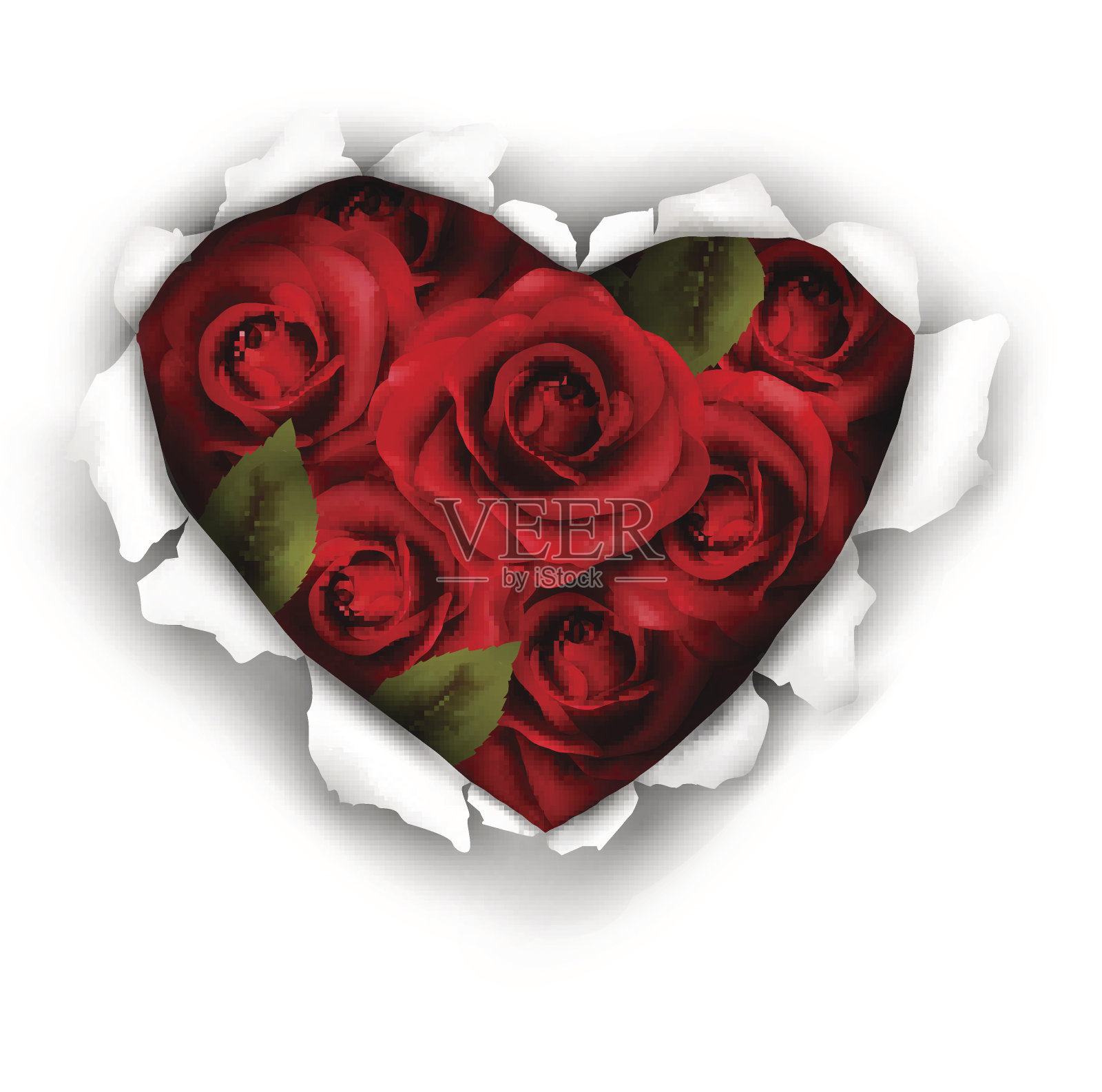 情人节心形卡片设计。插画图片素材