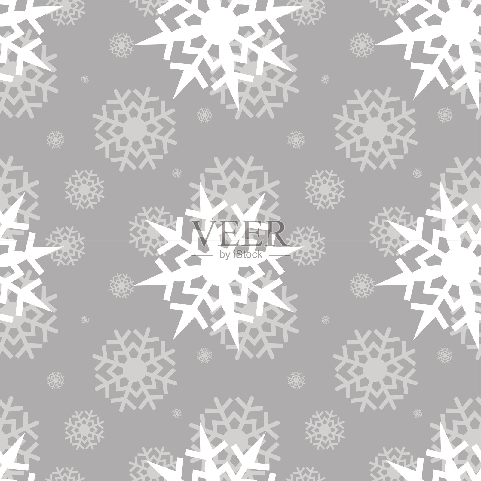 雪花插画图片素材