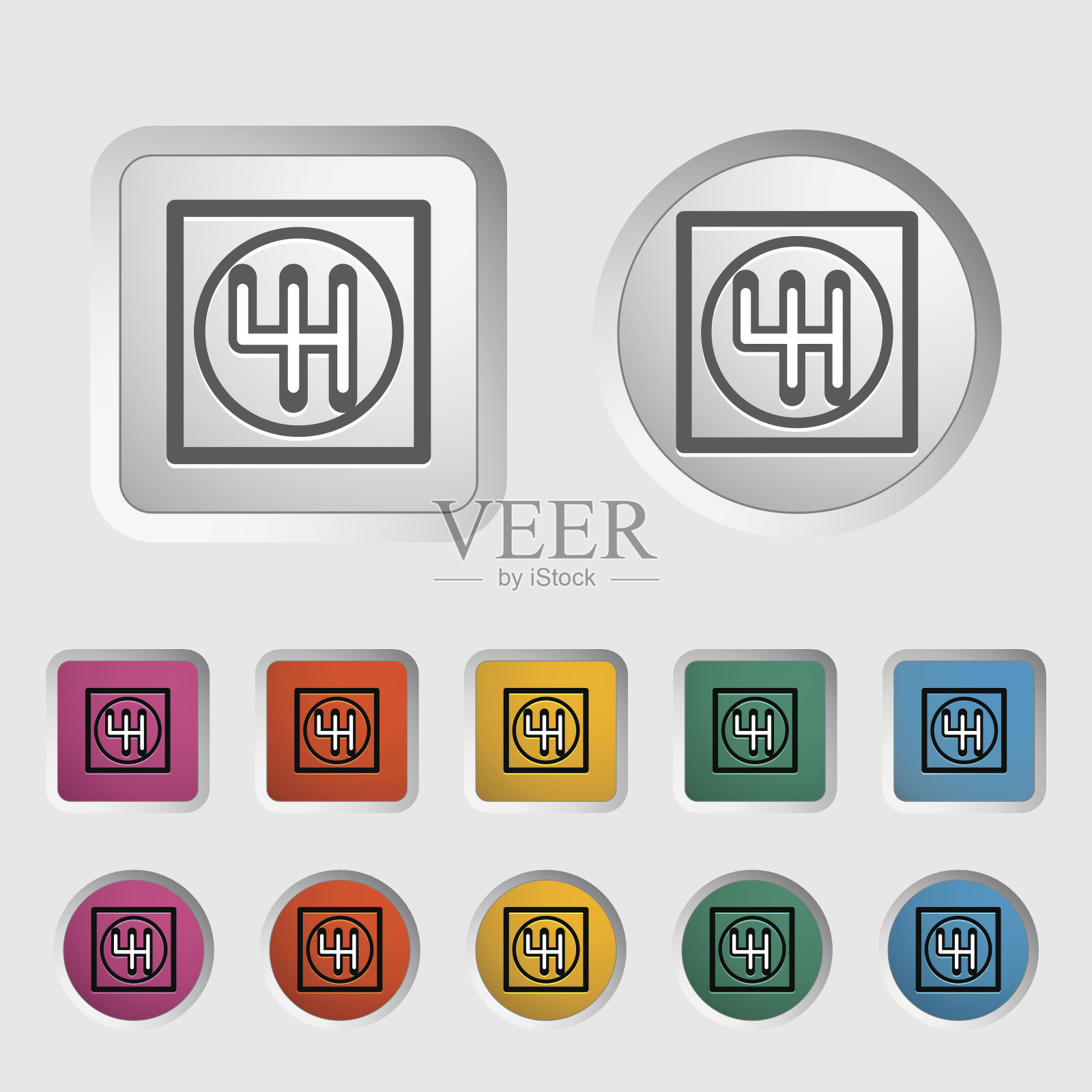 齿轮单个图标。图标素材