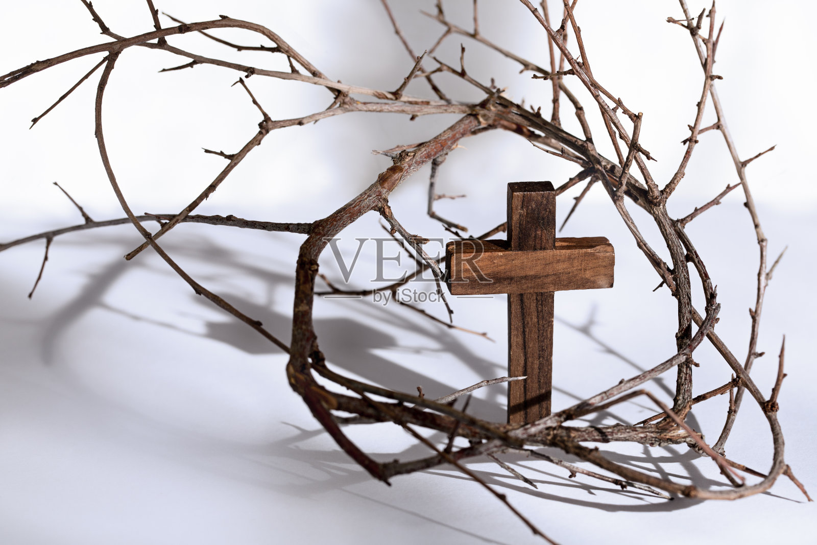 符号-十字和荆棘照片摄影图片
