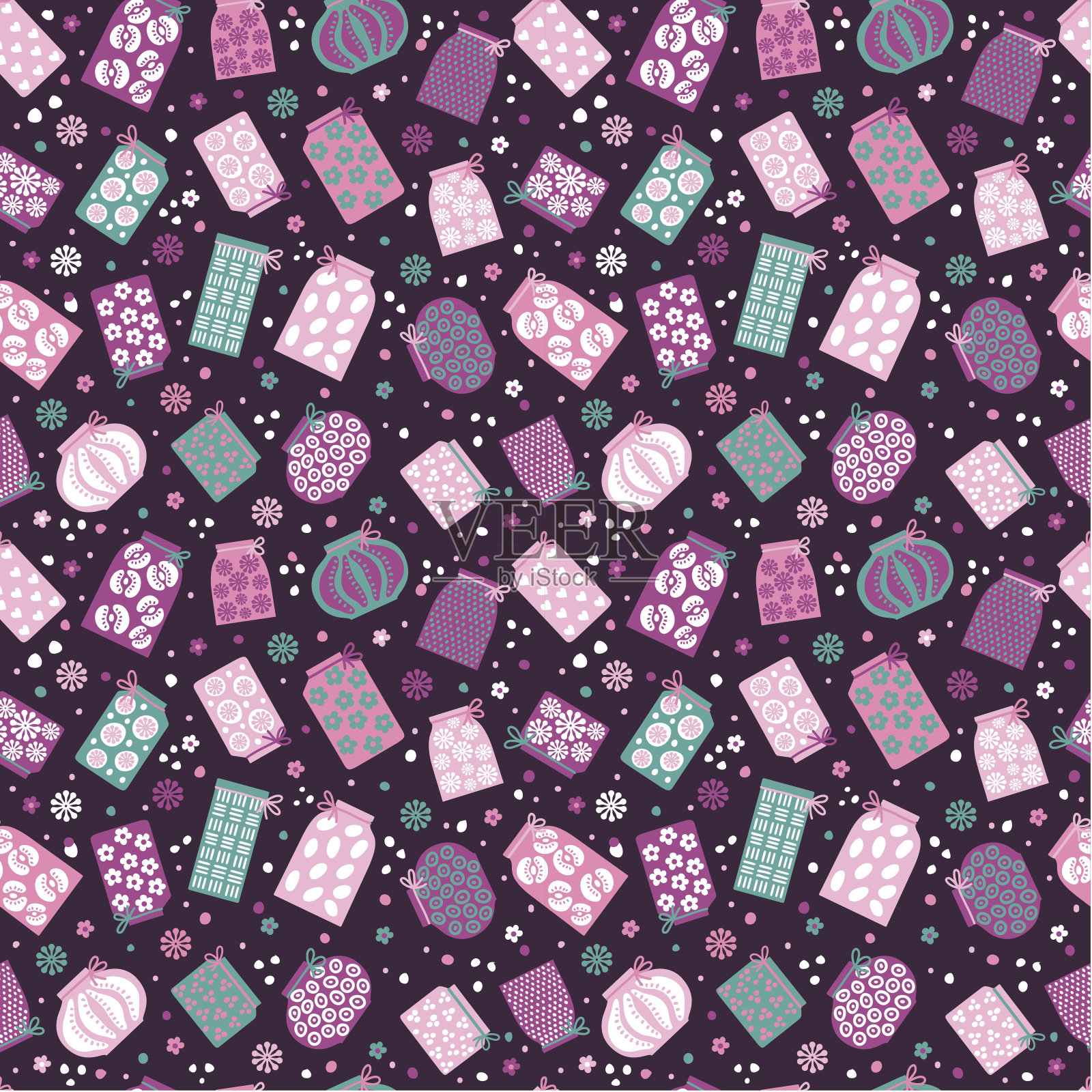 锅无缝模式插画图片素材