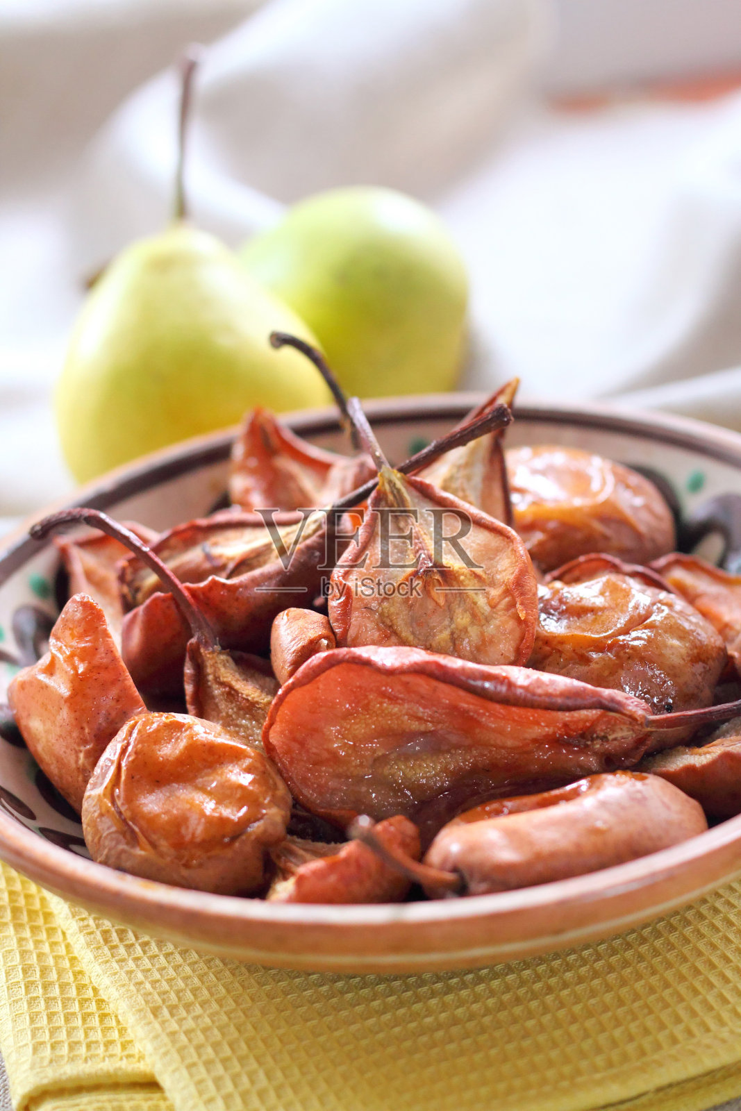 烤梨照片摄影图片