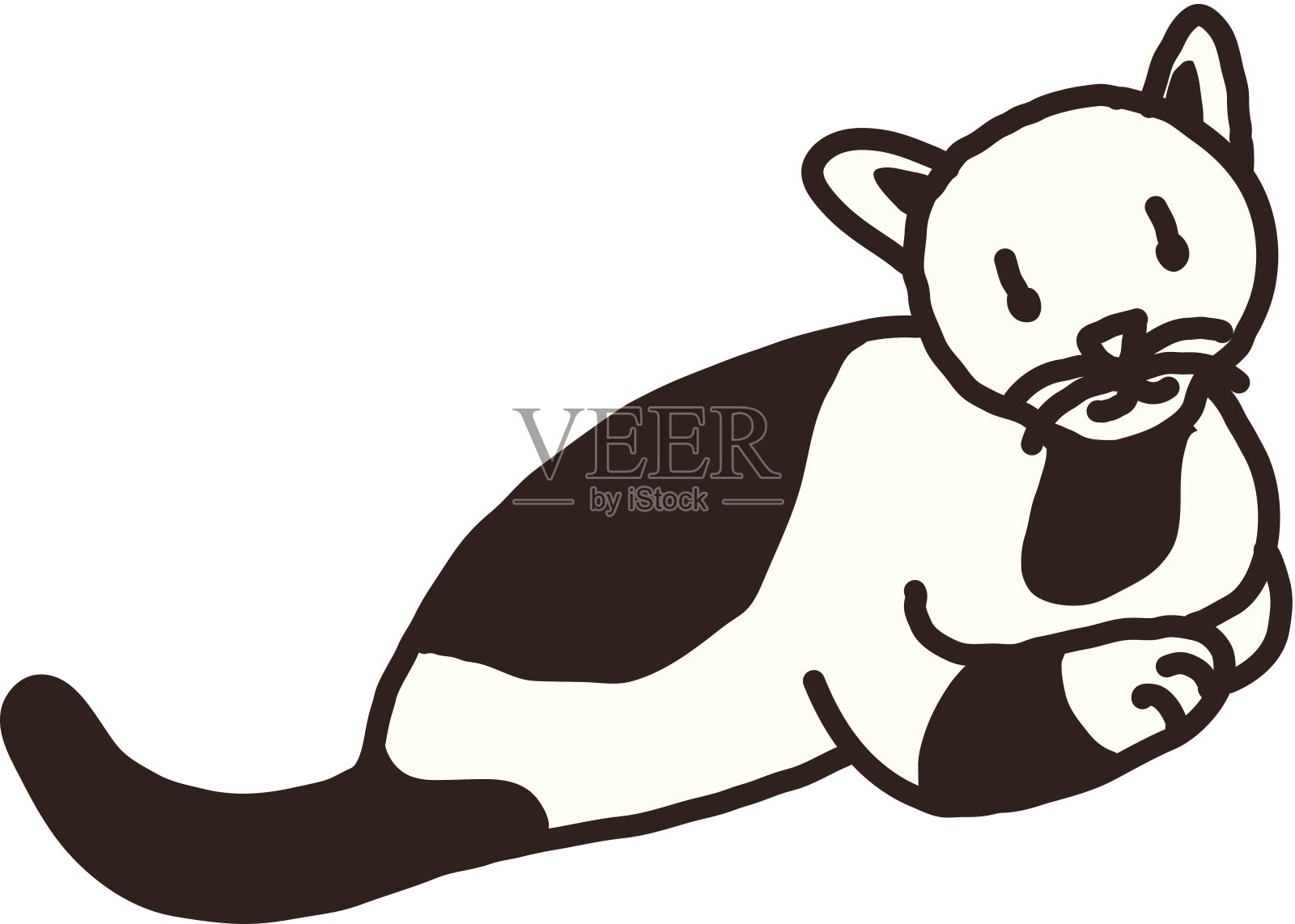 图标的猫插画图片素材