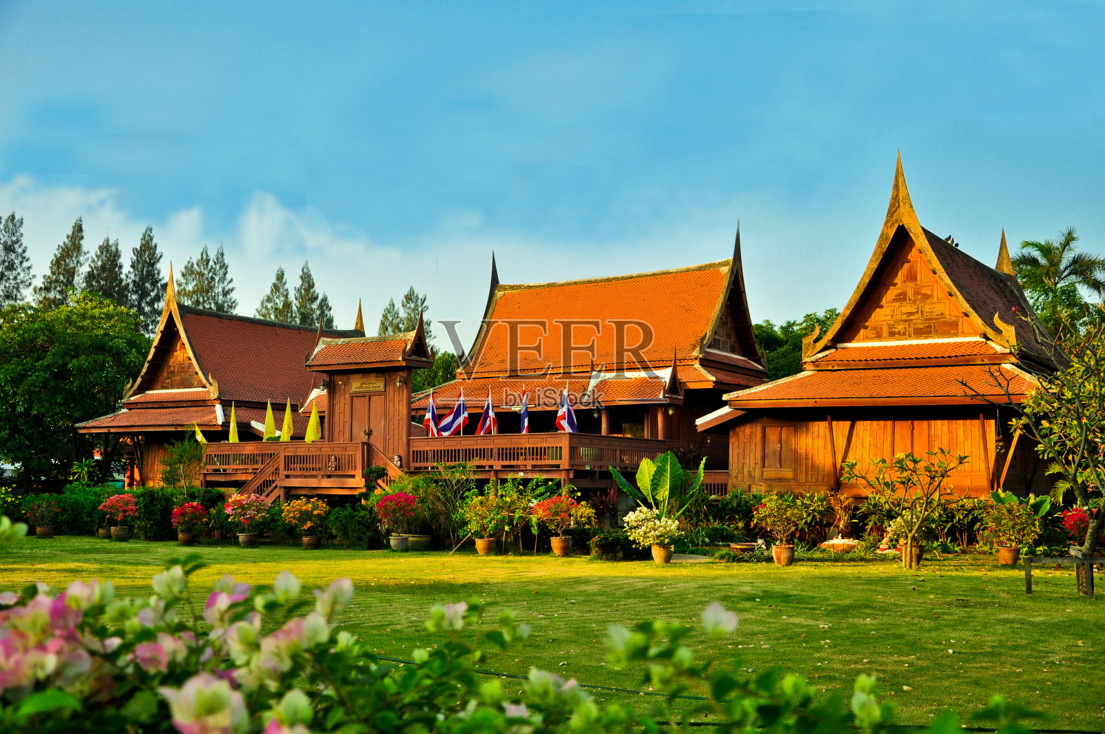 泰国风格的房子照片摄影图片