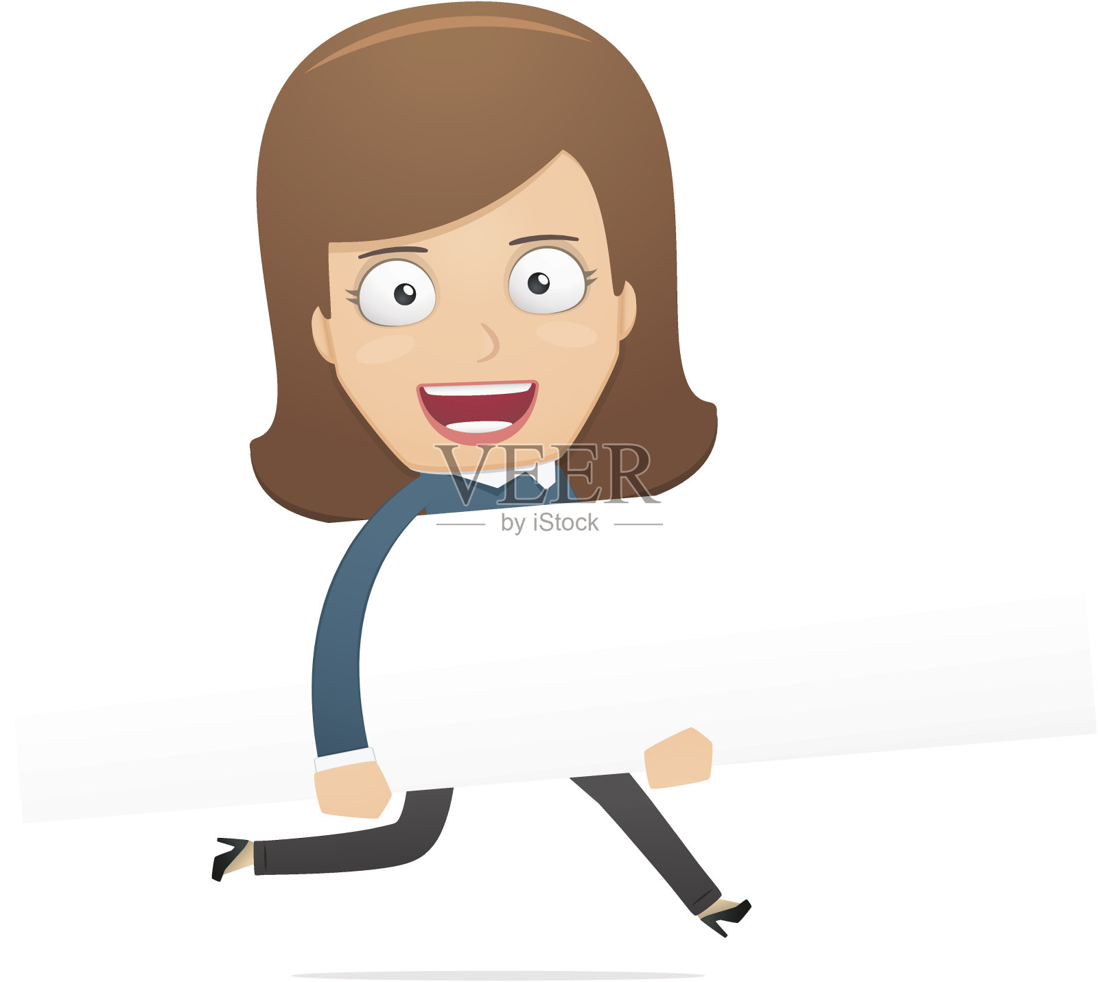 女经理，适合与其他角色对话。插画图片素材