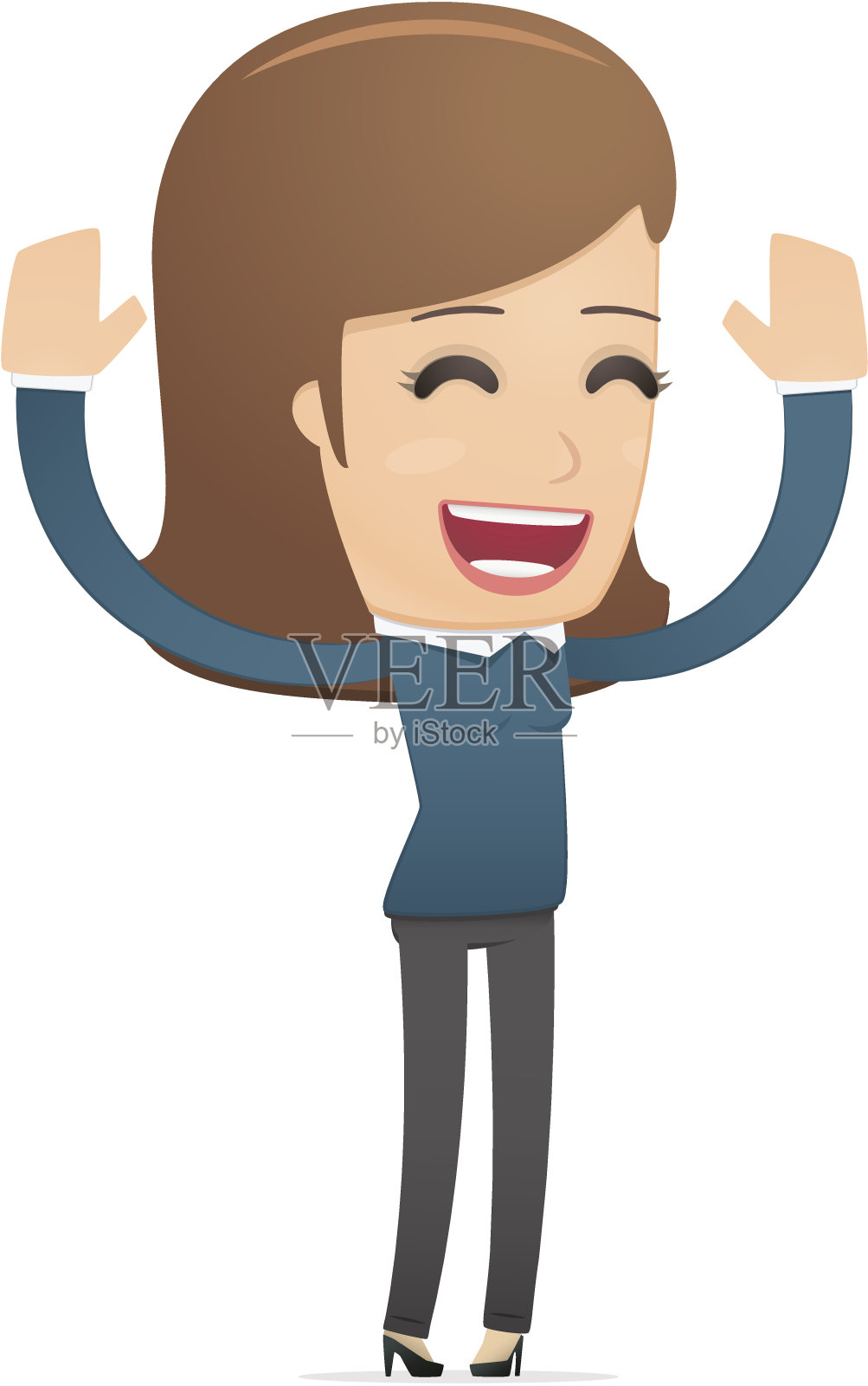 女经理，适合与其他角色对话。插画图片素材