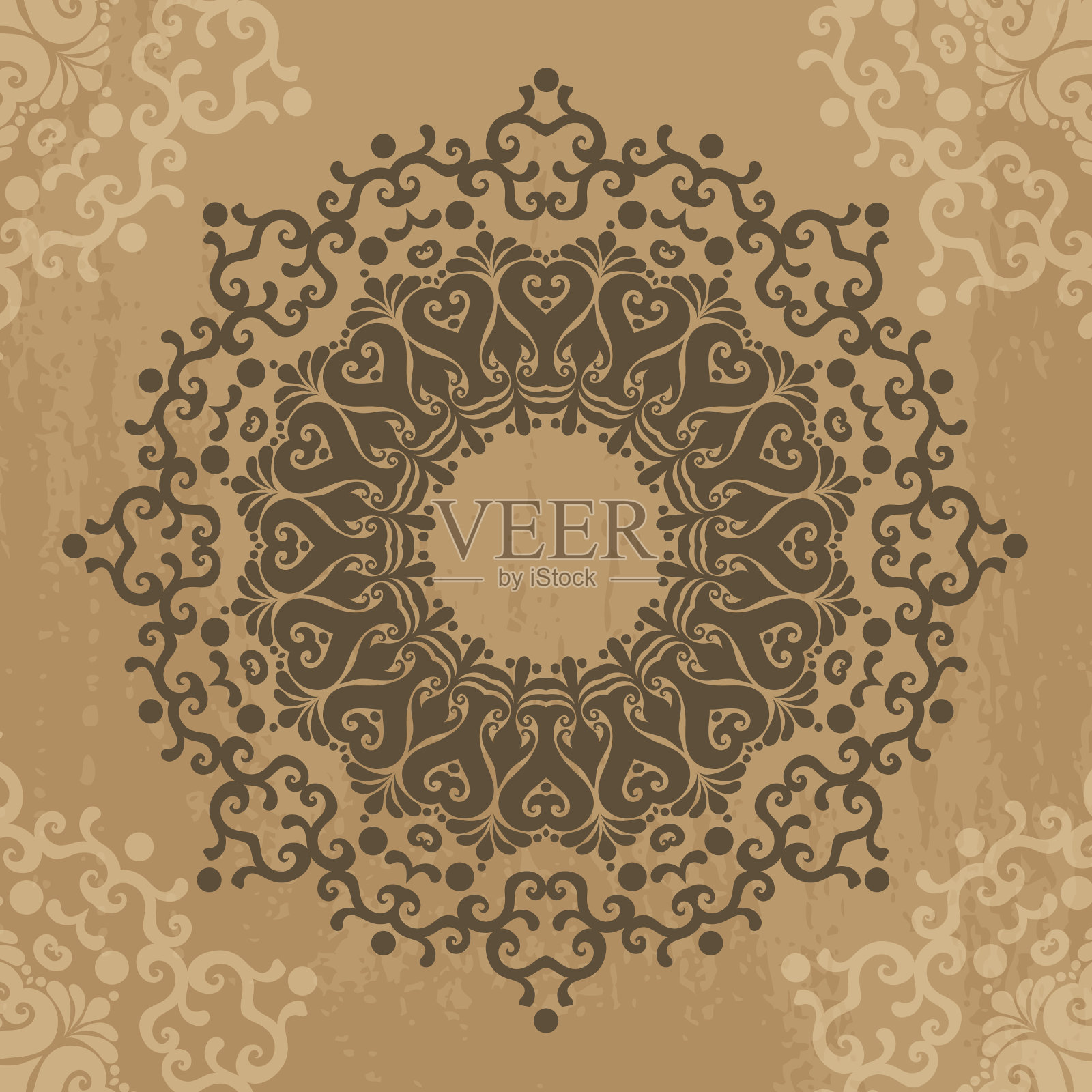 无缝隙花纹背景插画图片素材