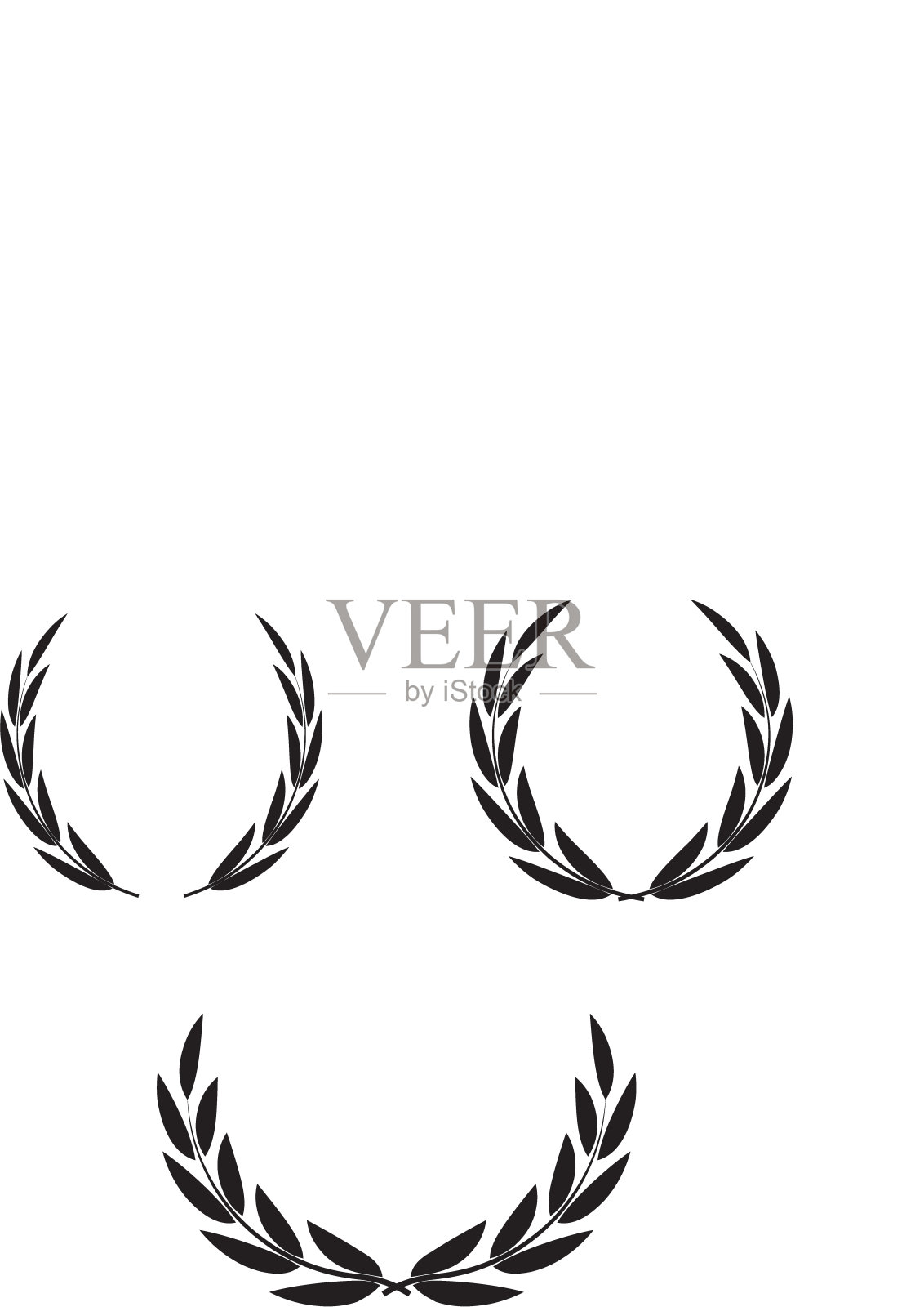 向量月桂花环插画图片素材