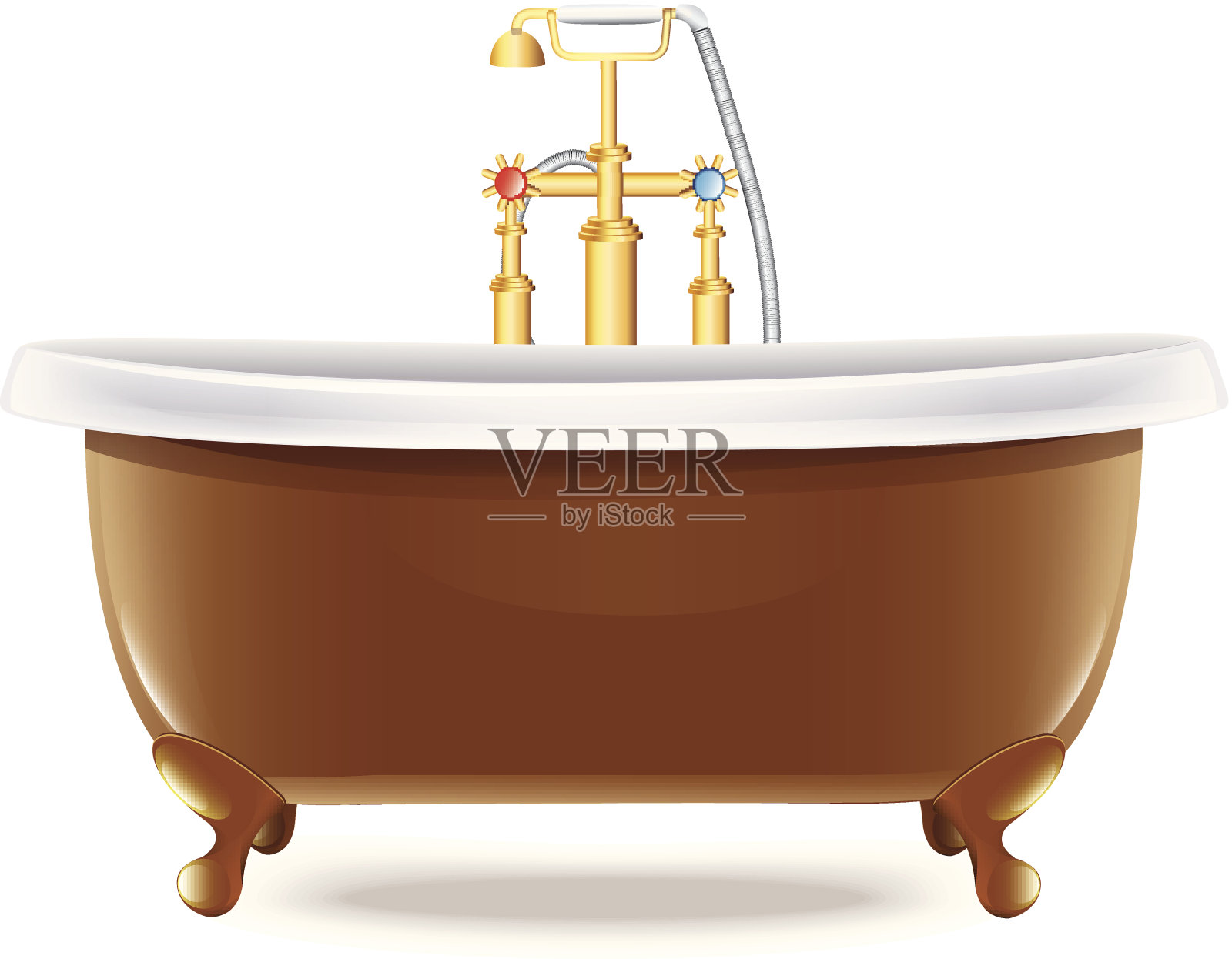 浴缸插画图片素材