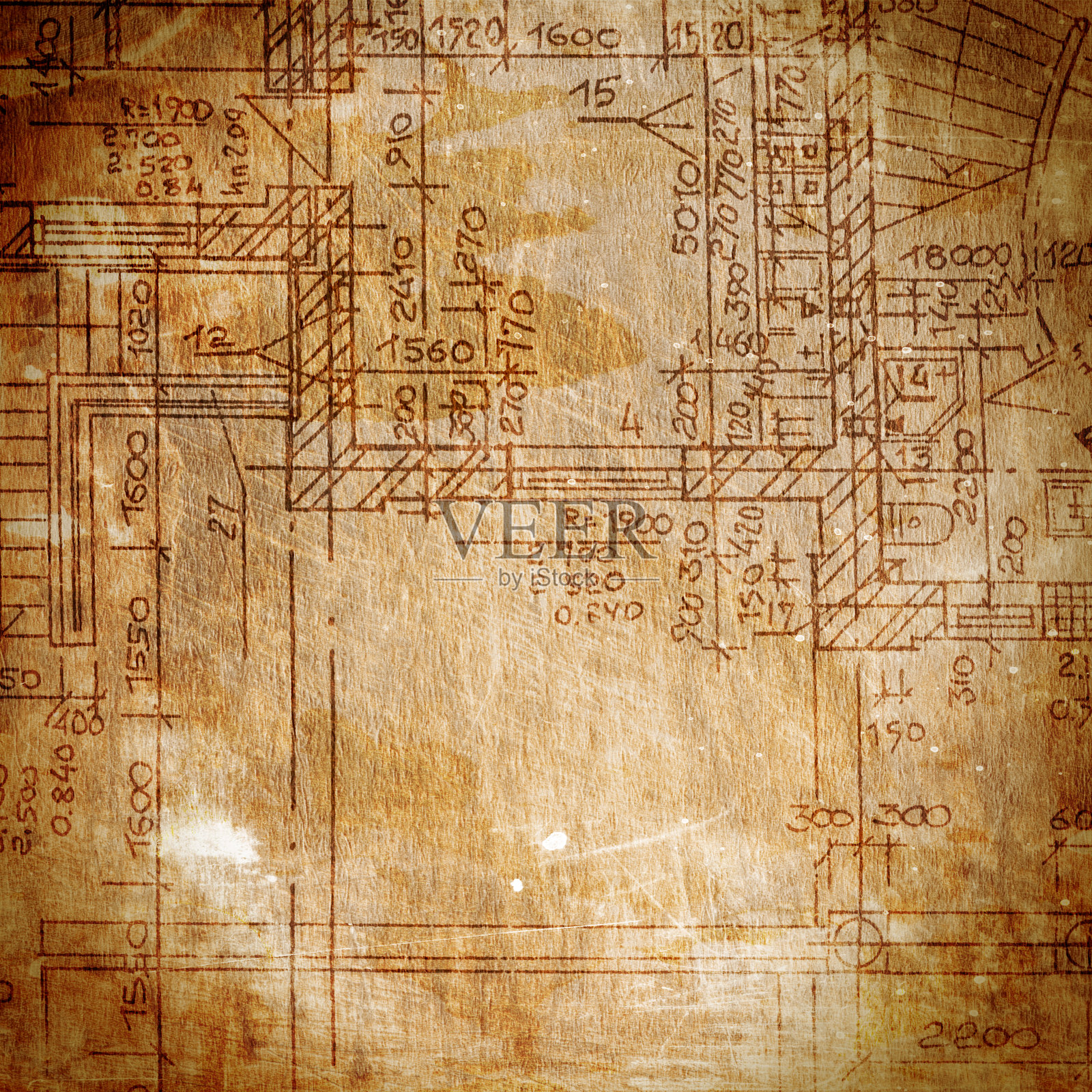 建筑制图插画图片素材