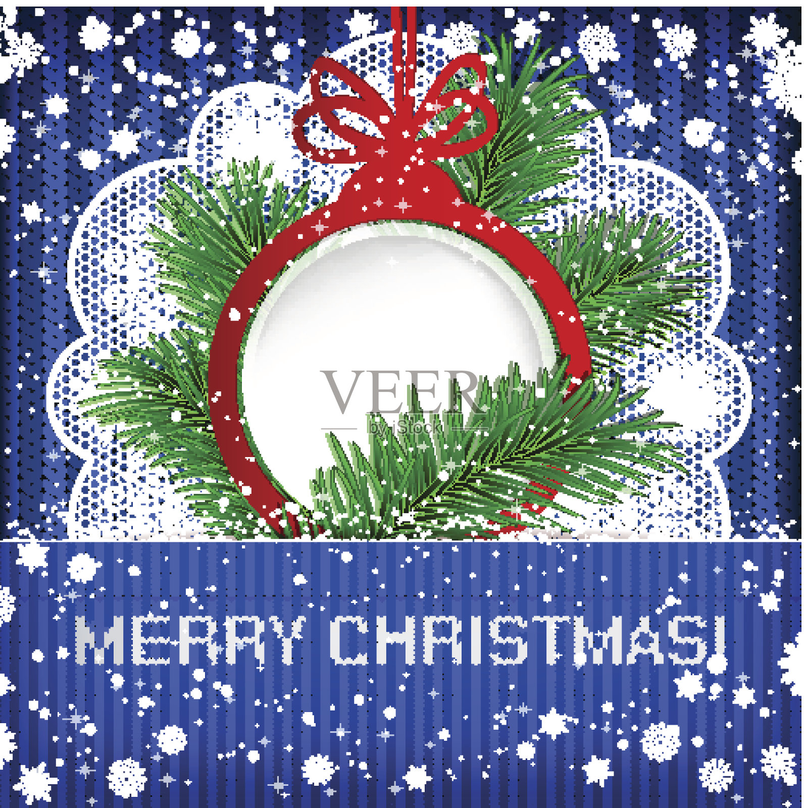 圣诞节针织背景。矢量插图。插画图片素材