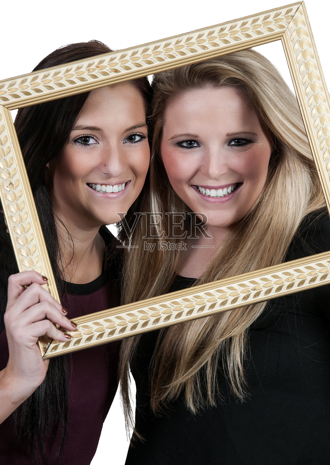 镜框中的女人照片摄影图片