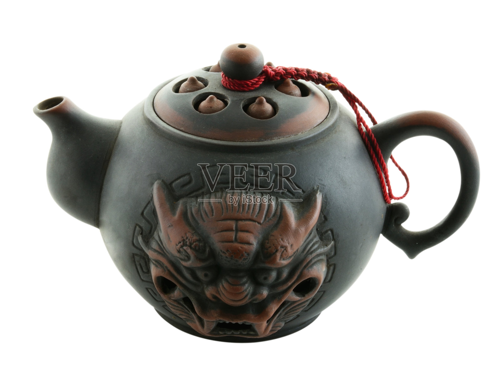 茶壶孤立在白色背景上照片摄影图片