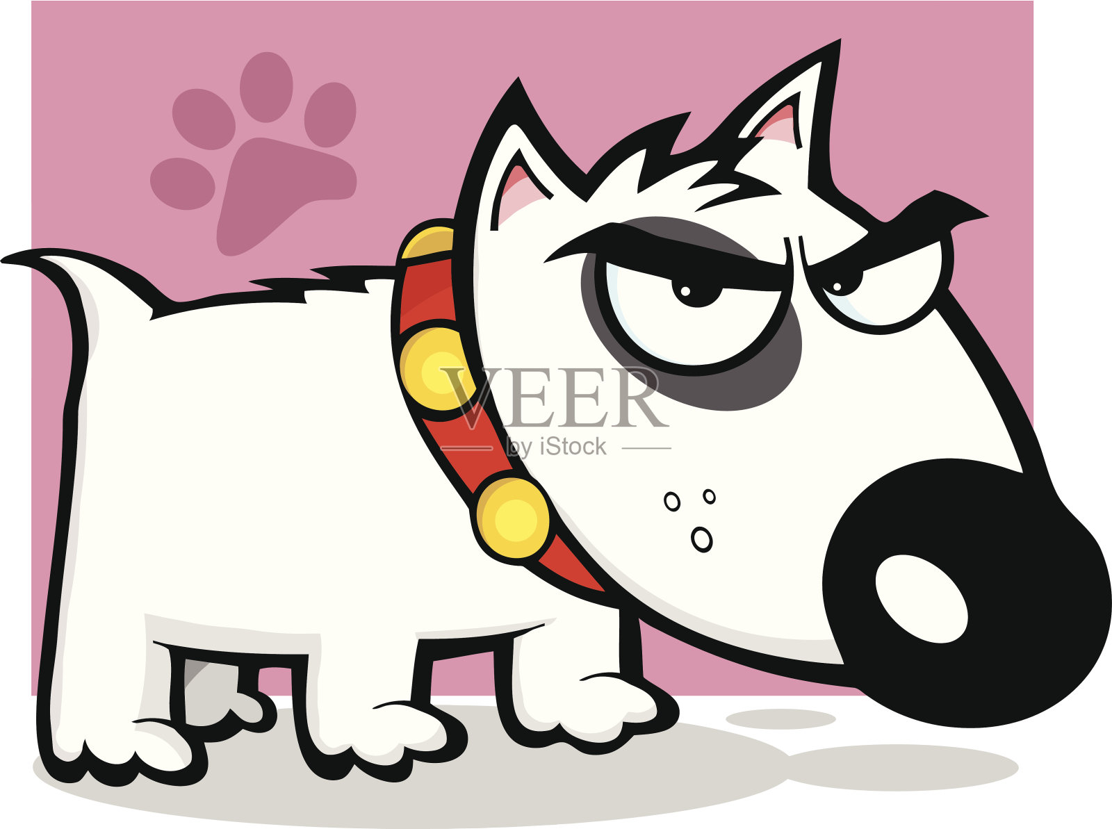 狗斗牛梗背景设计元素图片