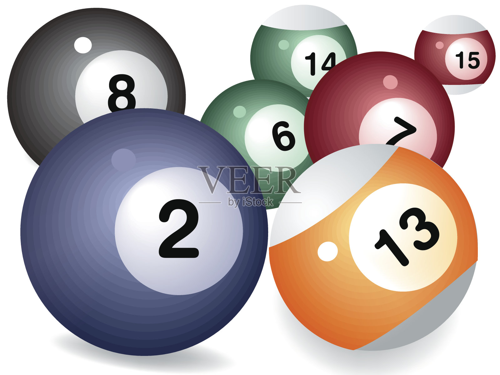 池比赛球插画图片素材