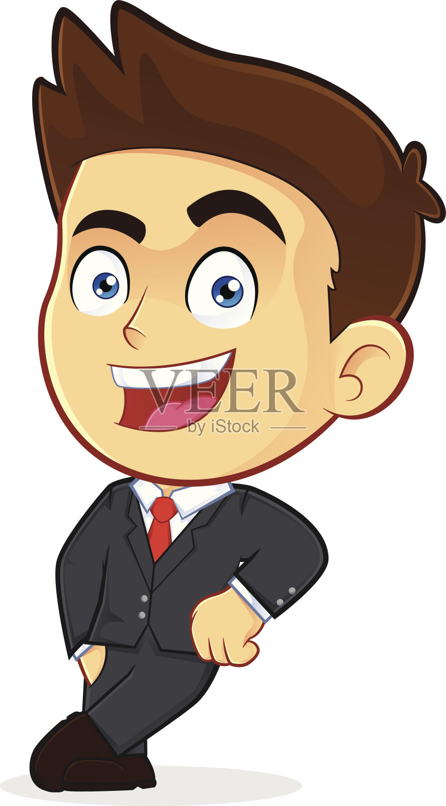 倚在空街区上的商人设计元素图片