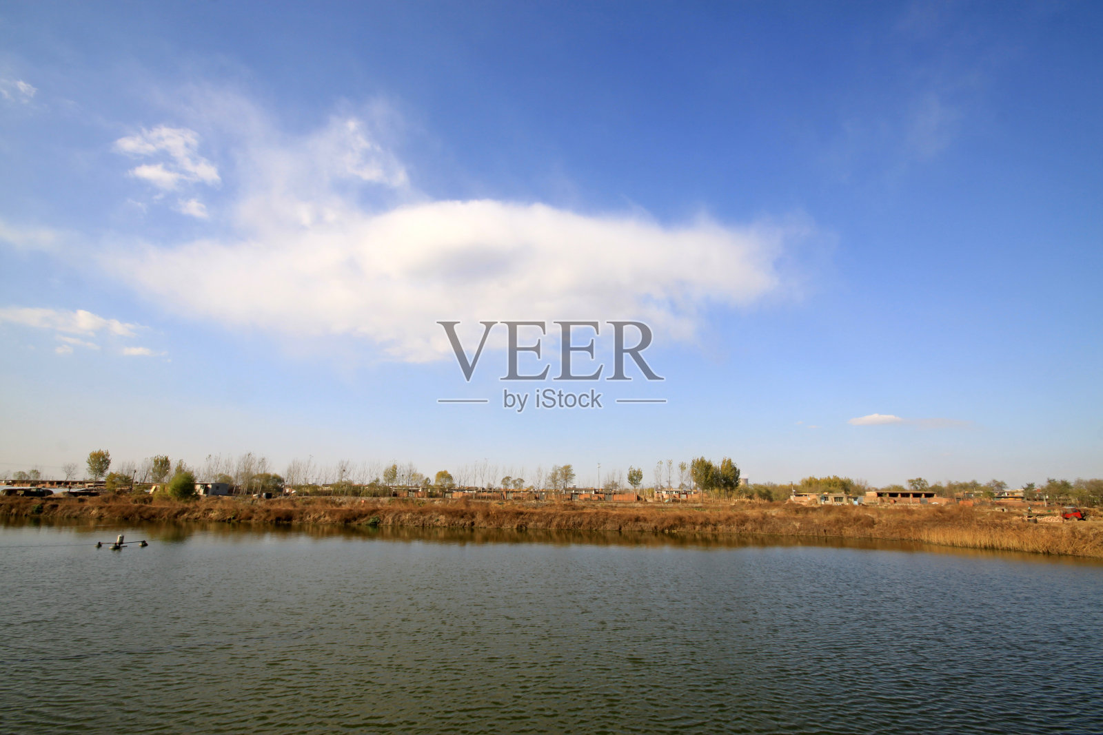 傍晚的池塘风景照片摄影图片