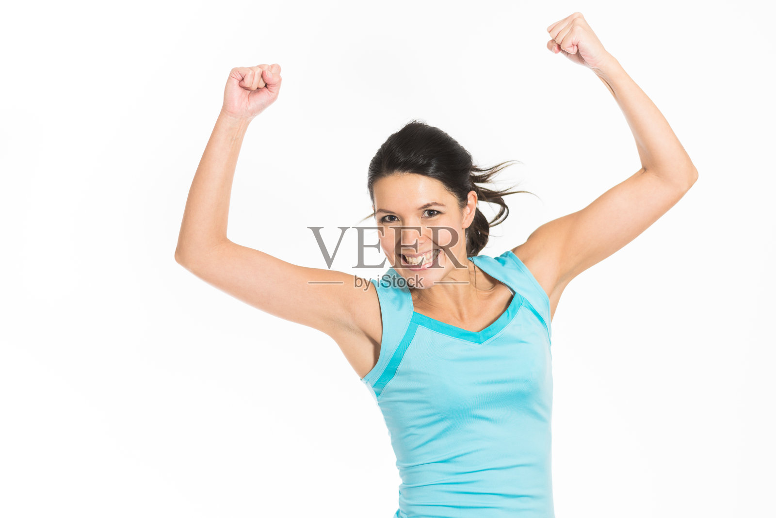 兴高采烈的年轻女子照片摄影图片