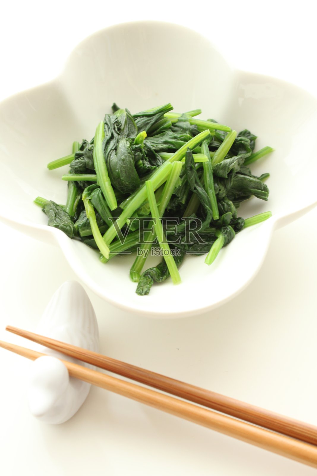 一个菠菜的Namul照片摄影图片