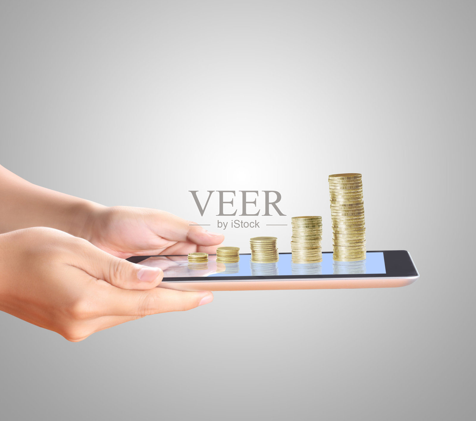 手持触摸屏平板电脑照片摄影图片