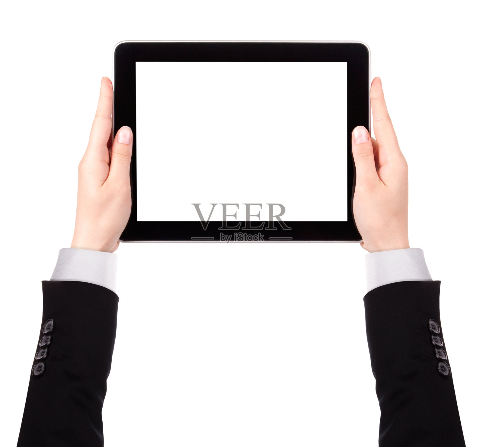 触摸屏平板电脑与手照片摄影图片