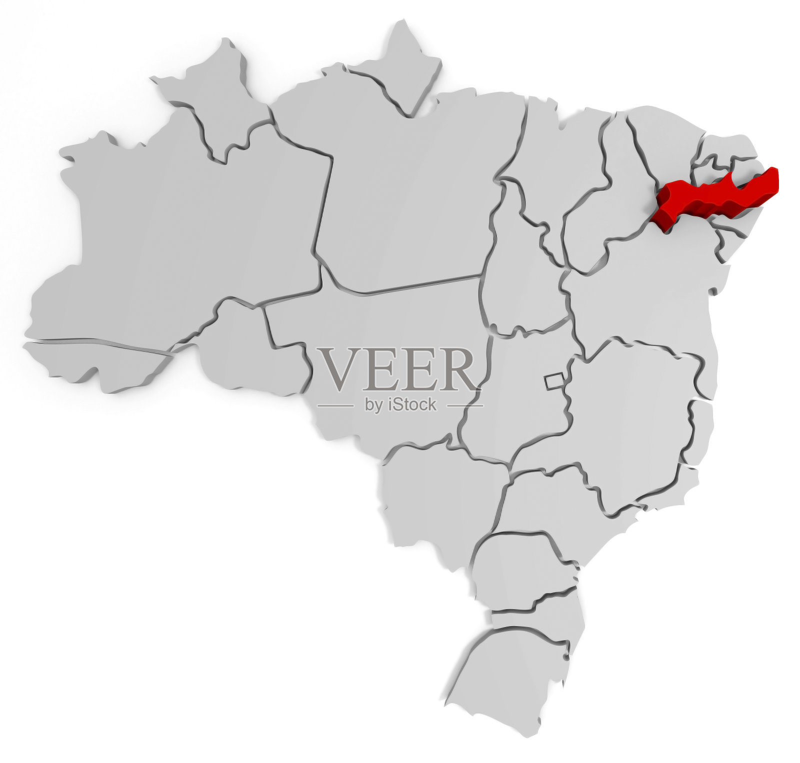 巴西三维地图照片摄影图片