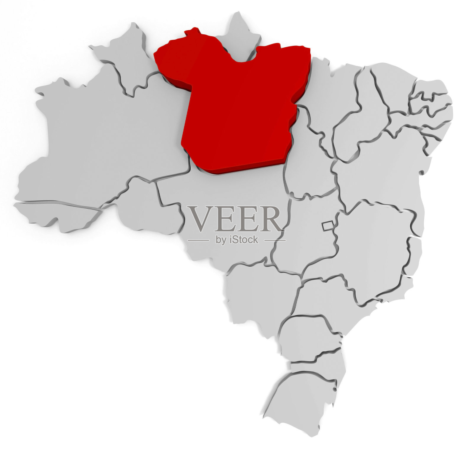 巴西三维地图照片摄影图片