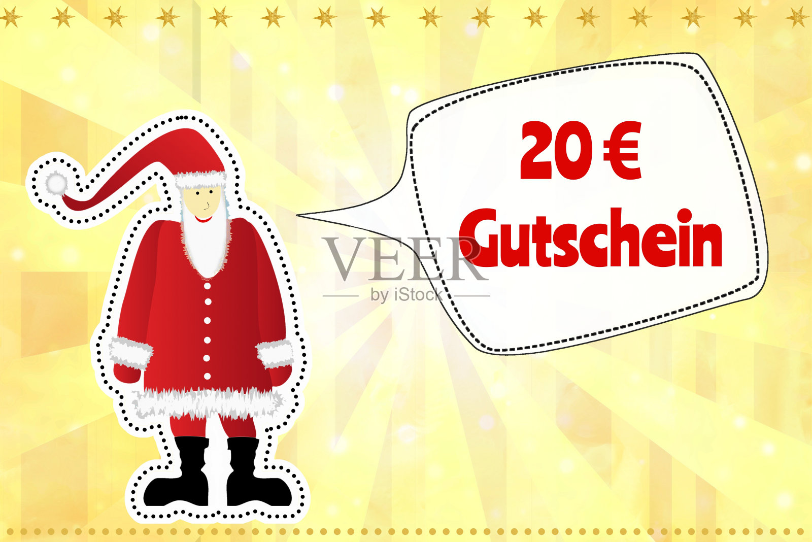 Gutschein——德语的代金券插画图片素材