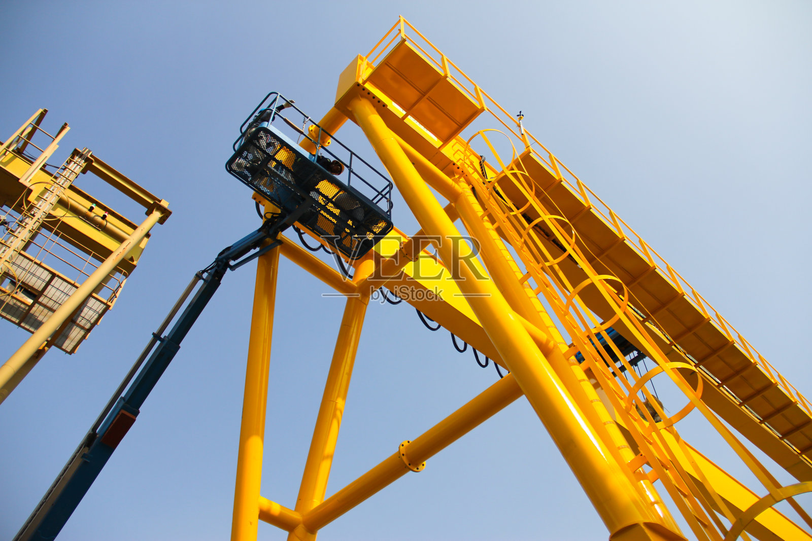 解除对起重机照片摄影图片