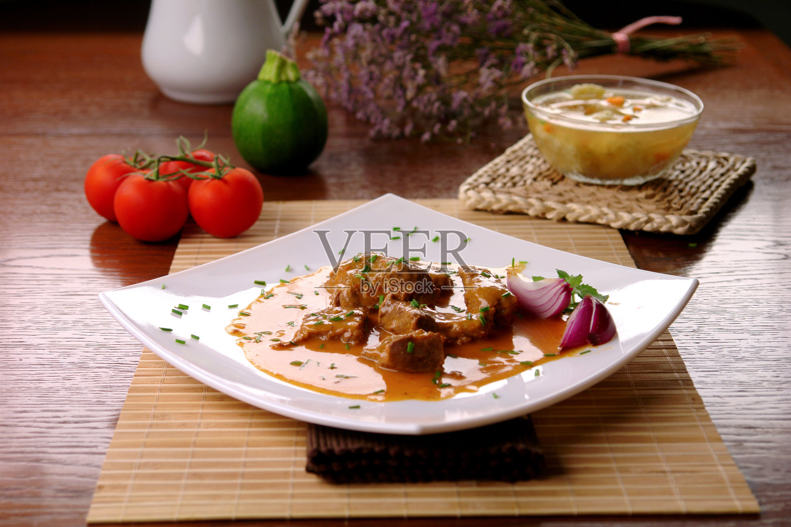 牛肉浓汤水平照片摄影图片