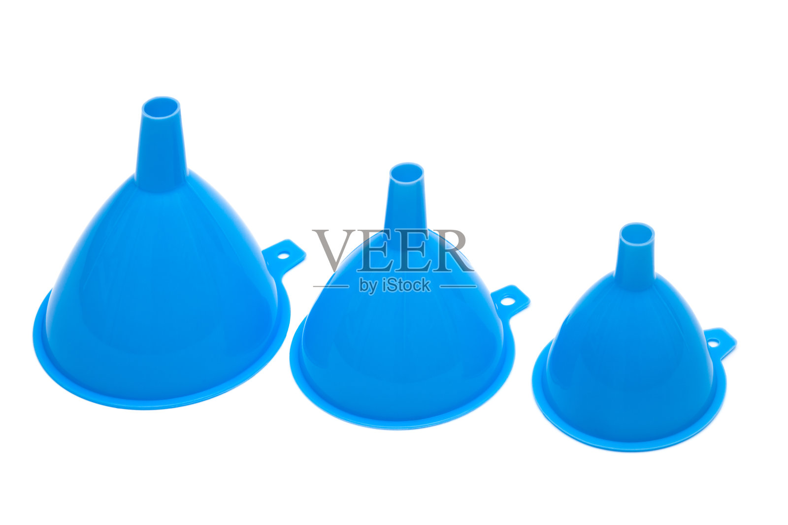 三个蓝色漏斗照片摄影图片