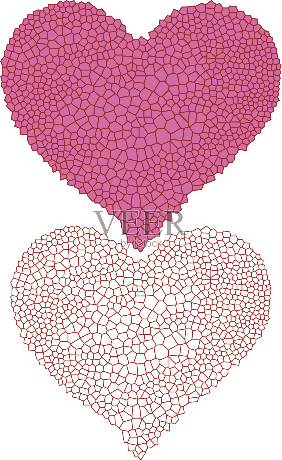 破碎的心插画图片素材