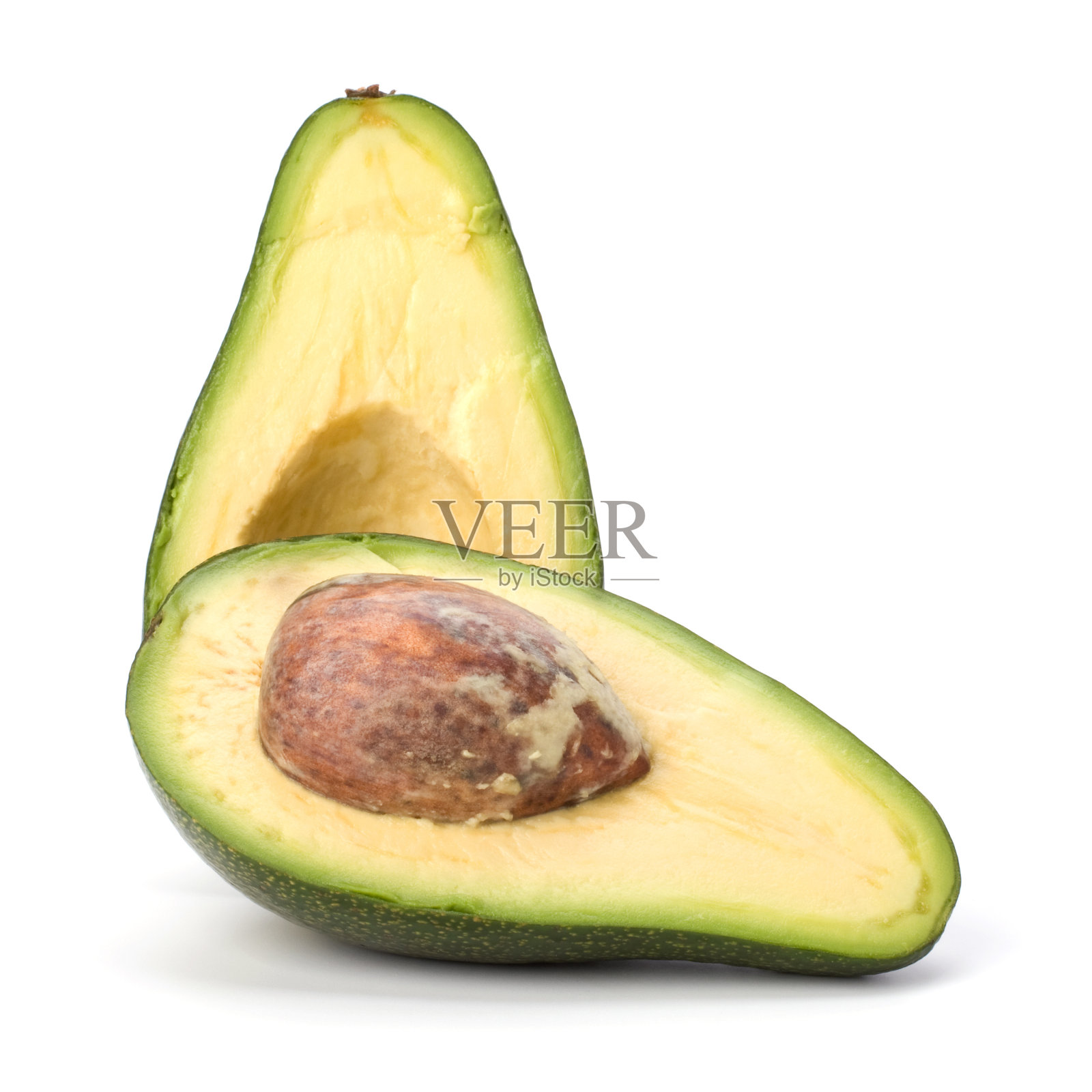白色背景上的牛油果照片摄影图片