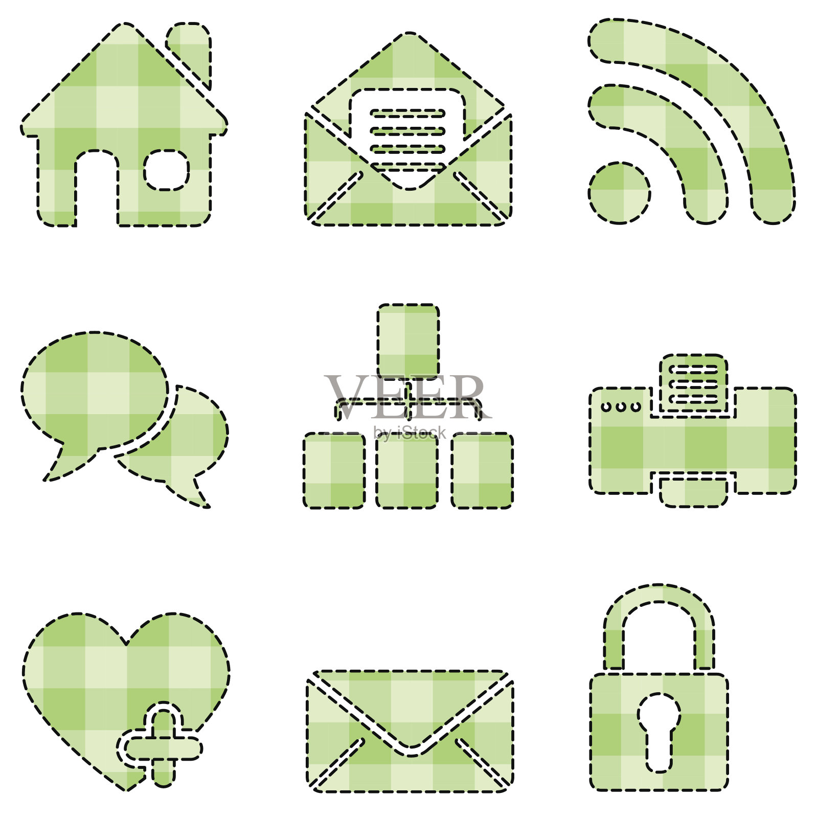 网络和互联网图标-手工系列图标素材